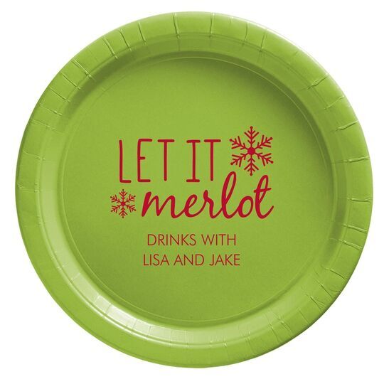 Let It Merlot Paper Plates